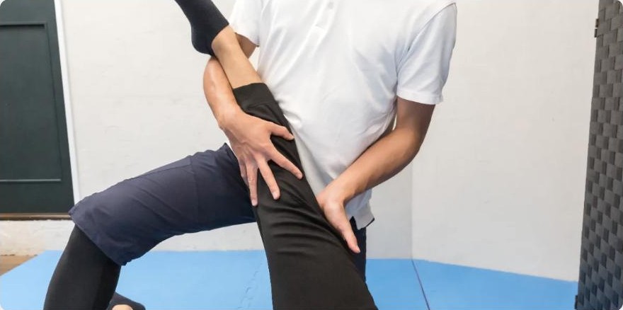 出張コンディショニングの様子